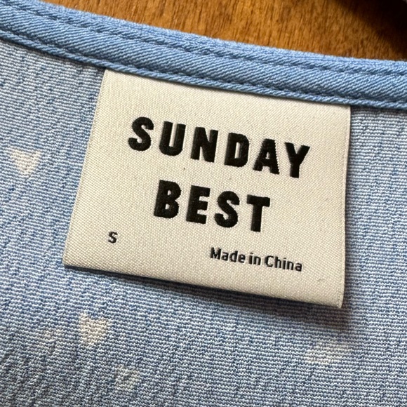 Aritzia Sunday Best light blue heart mini dress, size S - Picture 2 of 6